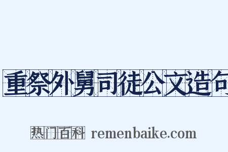 重祭外舅司徒公文造句是什么意思的图片
